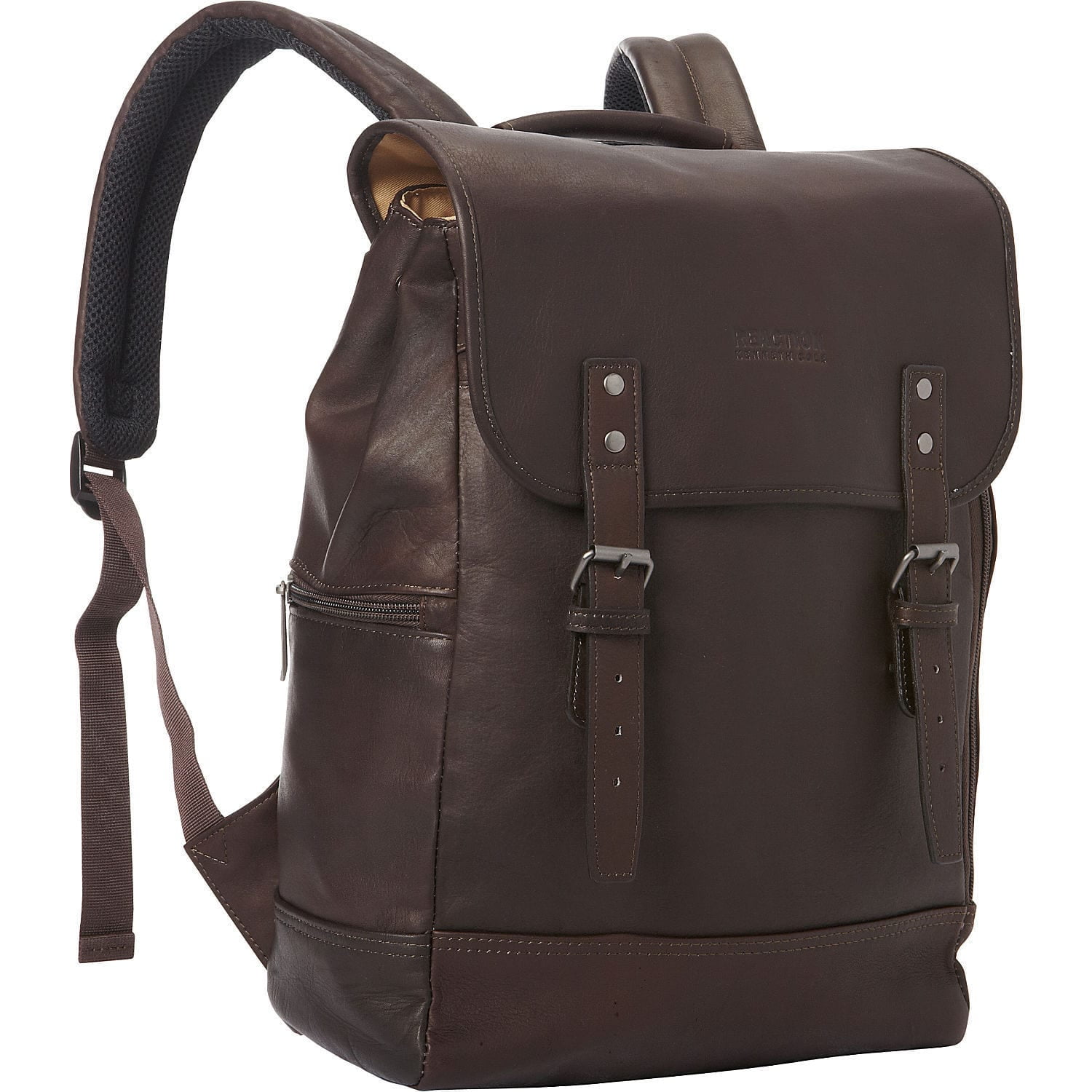 kenneth cole reaction colombian leather flapover laptop bag