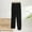 Black, variant on CLOISE Womens Pants Plus Size Stretch Active Pants Elastic Waist Straight Leg Casual Pants Solid Pull On Lounge Mid Rise Trousers Loose Fashion Black
