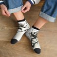 thumbnail image 3 of Naloa Black And White Rose Ankle Socks for Women Non Slip Socks No Show Socks Classic Low Cut Casual Socks Casual Socks, 3 of 7