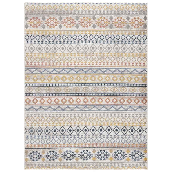 SAFAVIEH Astoria Brion Southwestern Area Rug, Ivory/Blue Rust, 5'3" x 7'6"