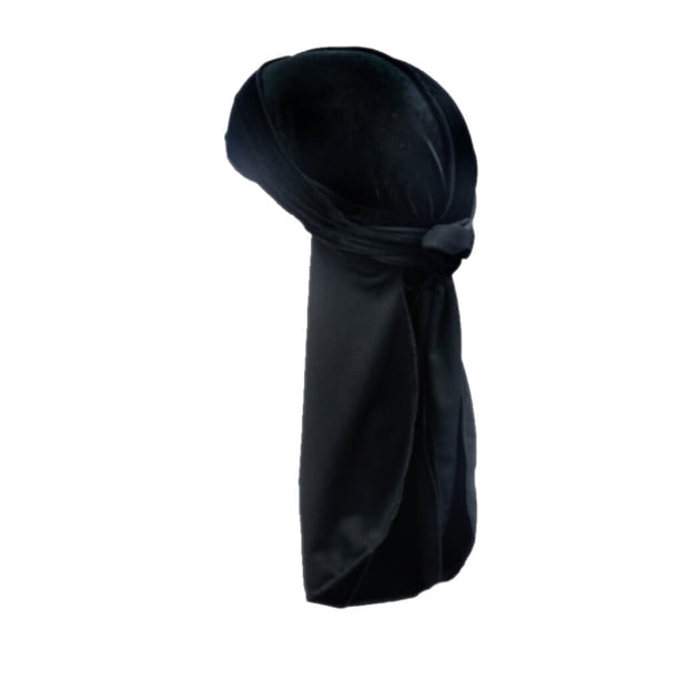 Qarigey 6 piezas Velour Headwraps Estilos bohemios Colores surtidos Color brillante Sombrero de pirata de lujo Cuidado del cabello Gorro para Sombreros Negro