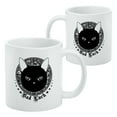 thumbnail image 2 of Bad Luck Black Cat with Skull Bones White Mug, 2 of 4
