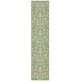 thumbnail image 2 of Safavieh Courtyard Dara Damask Indoor/Outdoor Runner Rug, Olive/Natural, 2'3" x 10', 2 of 10