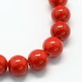 thumbnail image 2 of 10strands Dyed Mashan Bead Strands Round Red 4mm Hole: 0.5mm about 95pcs/strand 15.7 inch, 2 of 2