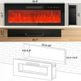 thumbnail image 5 of Redayfur 69" TV Stands with Electric Fireplace for TVs up to 80",Remote Control and LED Lights,Travertine, 5 of 10
