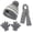 Grey, variant on Boys Girls Winter Warm Hat Scarf and Gloves Set Striped Knit Beanie for Cold Weather Outdoor Snow Activities Kids Toddler Mittens
