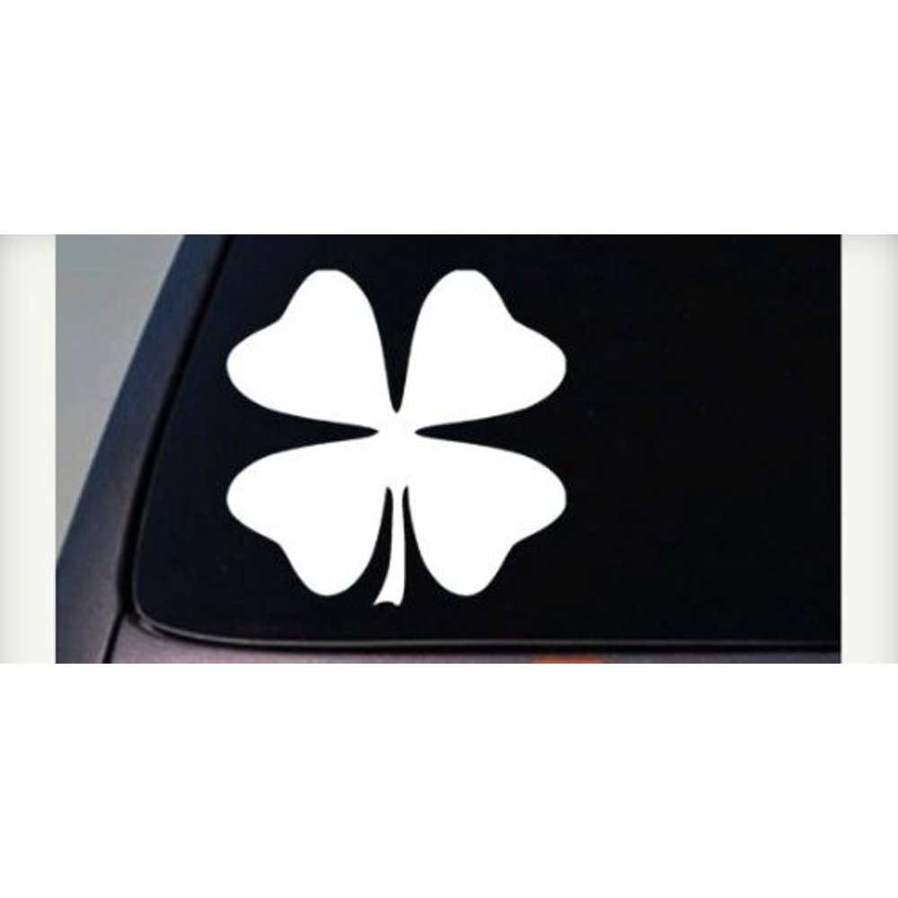 Shamrock 4 Leaf Clover Decal 5" X 5" Vinyl Sticker *C761* - Walmart.com ...