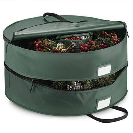 

Double-Layer Christmas Wreath Storage Bag Ideal for Christmas Wreath Storage a Wreath Receiving Bag 1Set