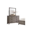 thumbnail image 1 of Topline Home Furnishings Commode en bois patiné gris avec miroir, 1 of 2