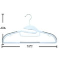 thumbnail image 3 of Mainstays Plastic Hangers, Easy Slip Clothing Hangers, Non-Slip 10 Count, Adult, Arctic White/Grey Pumice, 3 of 6