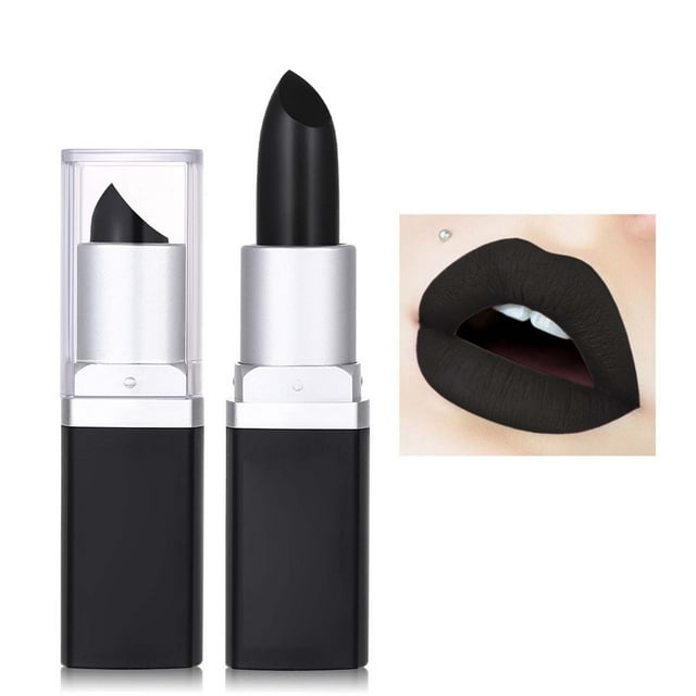 Fiudx Lápiz Labial Oscuro, Color Mate de Alta Saturación, Larga Duración, Fórmula Fácil de Limpiar, Ideal para Eventos Deportivos, Maquillaje de Halloween, Funda Práctica.