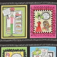 2pcs QT Fabrics Sew Sewing Picture Patches 24'' Panel Fabric, Black
