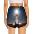 thumbnail image 4 of Goofa Peggy's Cove Lighthouse Printed Women 2 in 1 Running Shorts,Quick Dry Athletic Workout Shorts,High Waisted Athletic Shorts with Liner Pockets-Large, 4 of 9