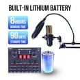 thumbnail image 5 of BM800 Condenser Microphone, Professional Recording Studio Microphone with V8S Live Sound Card for Podcasting Streaming Recording, Crystal Clear Sound (Gold）, 5 of 11