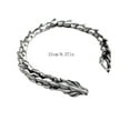 thumbnail image 3 of Opehuo Vintage Men's Dragon Bracelet,Silvery Plated Stainless Steel Dragon Link Chain Bracelet,Dragon Head Bone Form Heavy Metal Link Bracelet For Men Valentine's Day Gift(21cm), 3 of 9