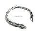 thumbnail image 3 of Xihbxyly Pulsera de Acero Inoxidable Bañada En Plata con Eslabones Ouroboros, Joyería para Hombre, 3 of 6