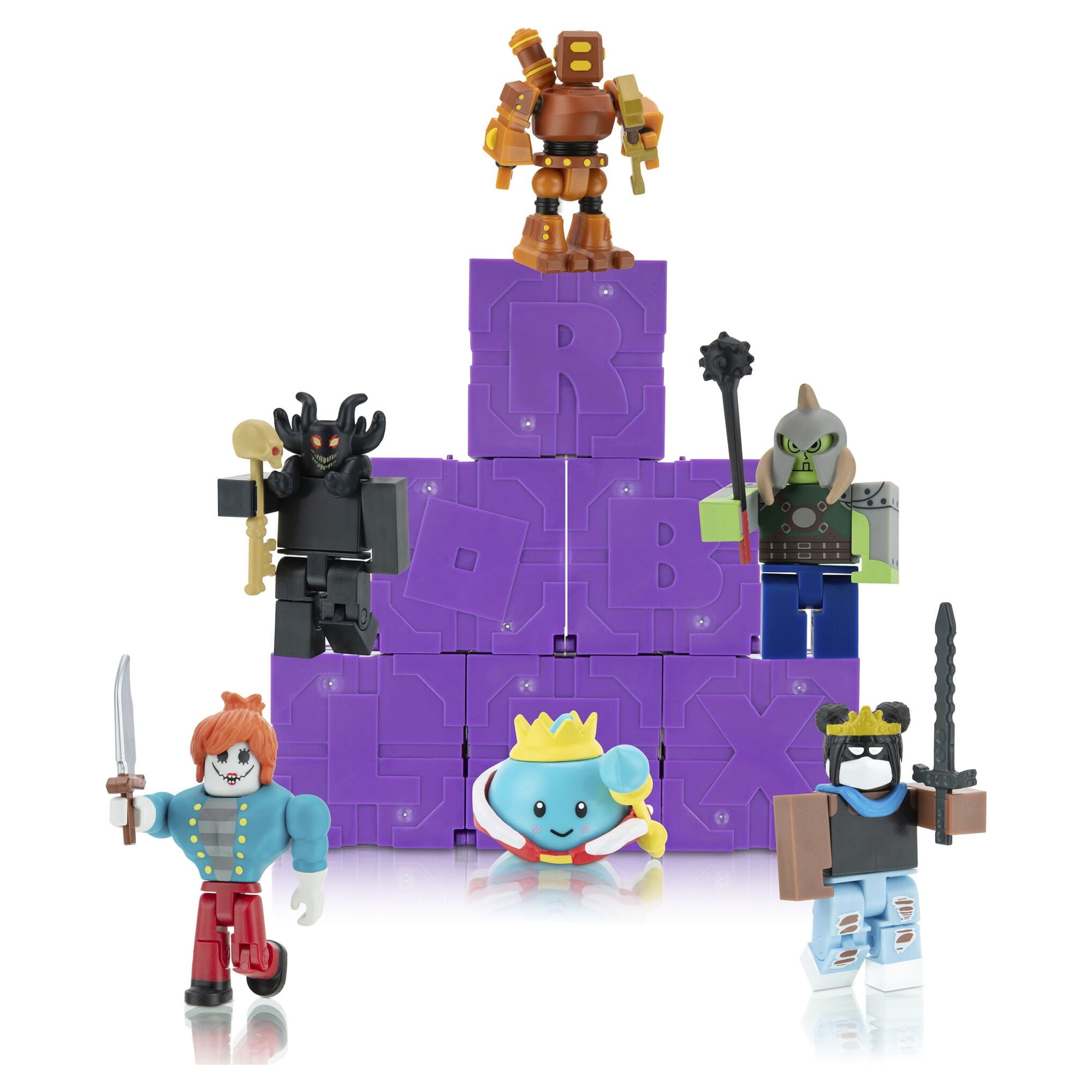 Roblox Merch Play Toy Pack Set Heroes of Robloxia Action Collection Playset with Exclusive Virtual Item Walmart