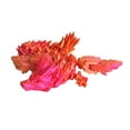 thumbnail image 4 of Dragón impreso en 3D, articulaciones móviles, hermoso dragón articulado completo Flexible para regalos de cumpleaños, juguete sensorial para niños Rojo, 4 of 8