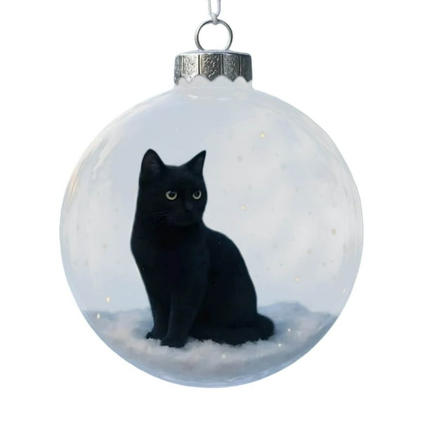 Decoraciones de Árbol de Navidad Lindos Gatos 2D Colgante Plano Ornamento, Gato Regalos de Navidad para Árbol Mesa Pared Decoración Festiva Del Hogar
