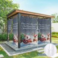 thumbnail image 6 of Outdoor Curtains for Patio Waterproof, Santa Claus Elk Outdoor Privacy Panels Grommet, Xmas Pine Trees Snowflakes Winter Gray Blackout Outside Curtains for Porch/Cabana 54"x95", 1 Panel, 6 of 8