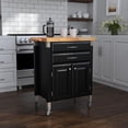 thumbnail image 3 of Homestyles Dolly Madison Engineered Wood Kitchen Cart in Black/Natural Maple Top, 3 of 9