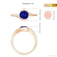 thumbnail image 4 of ANGARA Natural Semi Bezel-Set Solitaire Round 1.45 ct Tanzanite Bypass Ring in 14K Rose Gold for Women (Size-7mm) | December Birthstone, Anniversary, Jewelry Gift for Women | Natural Tanzanite Ring, 4 of 9