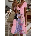 thumbnail image 5 of Vestido de manga corta con escote en V, estilo casual de calle, ropa de mujer, vestido de princesa Elsa de Disney Frozen, estampado para mujer, 5 of 5
