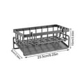 thumbnail image 5 of Quick Drains Kitchen Sink Organizers Carbon Steel Dish Rack Countertop, 5 of 7