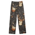 thumbnail image 5 of VBTAPA Women's 2 Piece Pajama Sets Matching Christmas Pajamas Xmas Tree Printed Long Sleeve Button Down Shirts and Wide Leg Pants Loungewear Pj Set with Pockets Cyber and Monday DealsMulticolor S, 5 of 6