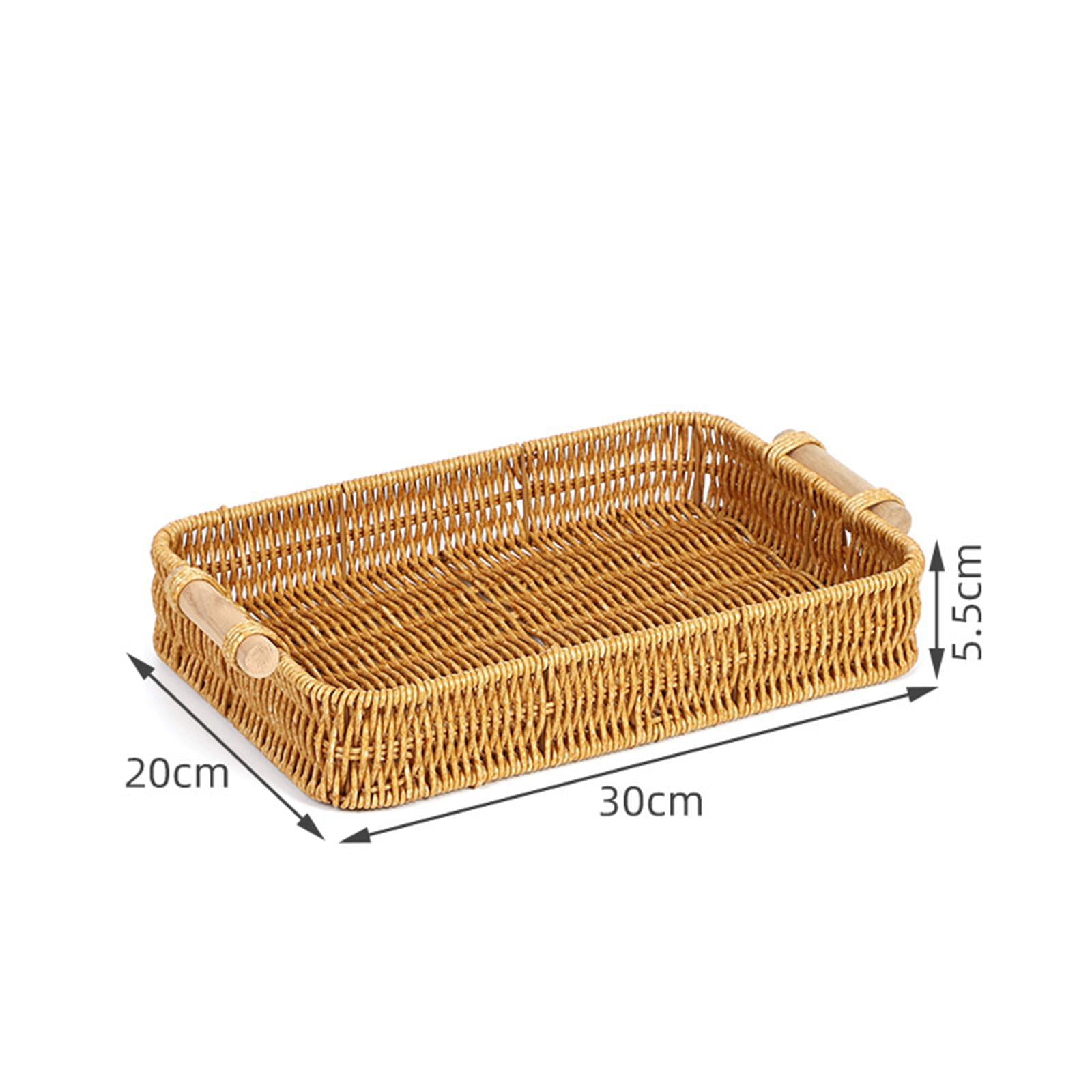 Fiocias Storage Baskets Woven Kitchen Storage Baskets with Handles Handmade Incense Holder Ship Incense Burner Figurine Desk Table Artistic Resin Materi