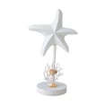 thumbnail image 3 of Colección de esculturas de madera con forma de estrella de mar, adorno rústico de escritorio para sala de estar Blanco, 3 of 9