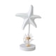 thumbnail image 3 of Figura de estrella de mar, adorno de mesa, estatua decorativa coleccionable, escultura de madera Blanco, 3 of 9