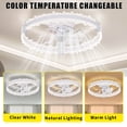 thumbnail image 4 of Ventilador de Techo Moderno 2 en 1 con Luz LED: Diseño de Ramas, Motor Silencioso 15W, 7 Aspas (50cm) - Para Sala, Dormitorio u Oficina – Color blanco, 4 of 7