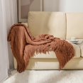 thumbnail image 3 of QIUYI Acrylic Cable Knit Throw Blanket for Couch Sofa Chair Bed, Super Soft 127 × 172 Cm Throw Blanket with Tassel, Machine Washable Comfortable Home Decor Throws,Yellow, 3 of 6