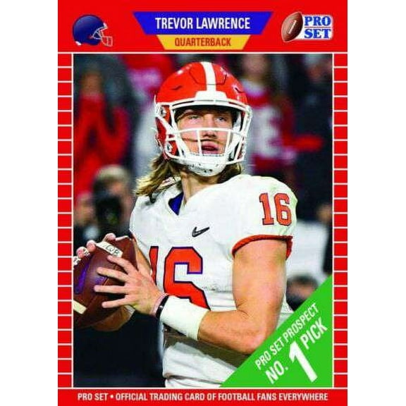 NFL 2021 Pro Set Leaf Football    Trevor Lawrence Trading Card (XRC Rookie Card) #ps1