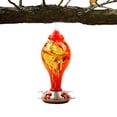 thumbnail image 3 of Alimentador de colibríes Cola de vidrio soplado a mano colorido grande, 3 of 8