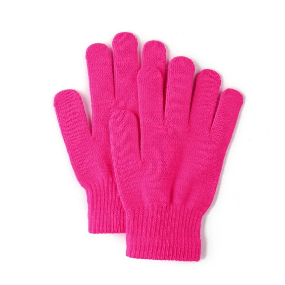 Adult Winter Knitted Magic Gloves Full Fingers Stretchy Warm Gloves for Men, Women or Teens