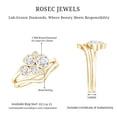 thumbnail image 6 of Rosec Jewels Lab Created Diamond Engagement Rings Set with Shadow Band (Ef-Vs Quality) Bezel Set Diamond Ring Cluster, 14K Yellow Gold, US 4.50, 6 of 9