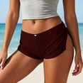 thumbnail image 6 of Cute Micro Pajamas Shorts for Women Low Rise Side Slit Ruched Lounge Shorts Pj Bottoms Coffee S(S), 6 of 6