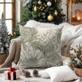 thumbnail image 2 of Vintage Flowers Pillow Covers 20x20 Inch Set of 2 Olive Green Floral Leaves Decorative Square Throw Pillows for Couch Rustic Square Pillow Cases Home Decor for Living Room Sofa Porch Outdoor, 2 of 6