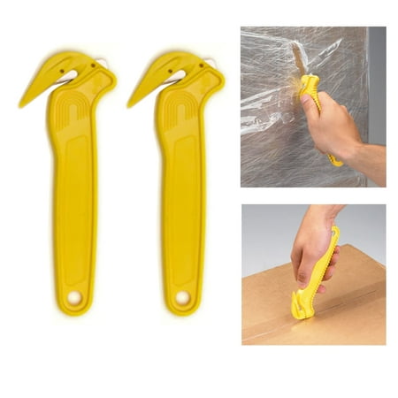2 X Safety Blade Hook Style Cutter Knife Box Dual Blade Opener Package