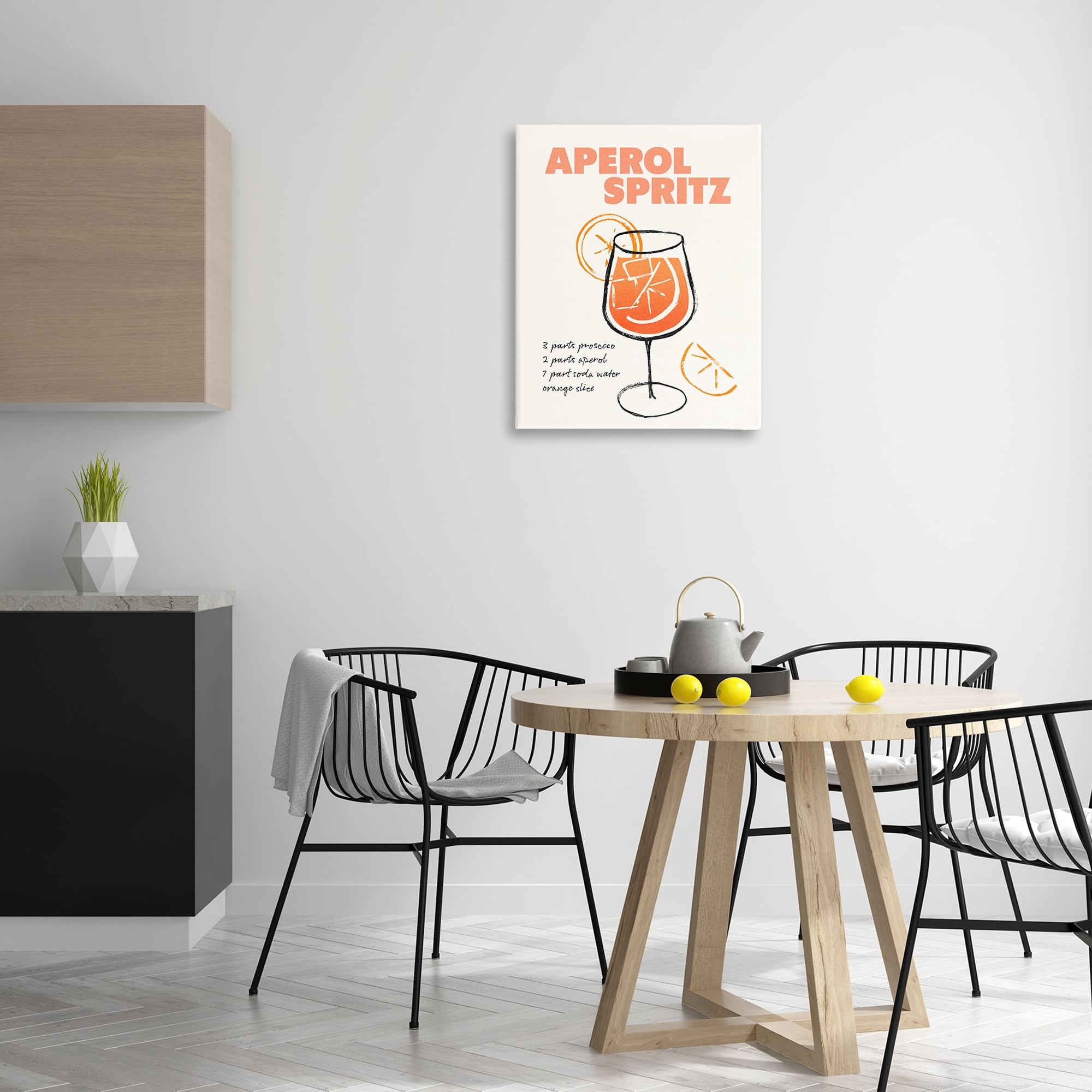 Stupell Industries Aperol Spritz Recipe Food & Beverage Painting Gallery Wrapped Canvas Art Print Wall Art, 24 x 30