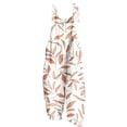 thumbnail image 2 of Mceream Jumpsuits for Women Summer Linen Casual Adjustable Strap Overalls Wide Leg Floral Print Baggy Sleeveless Spaghetti Strap Romper Jumpers with Pockets Trendy Beach Vacation Outfits Multicolor M, 2 of 5