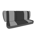 thumbnail image 3 of CalTrend Rear 60/40 Split Back & Solid Cushion NeoSupreme Seat Covers for 1993-1999 Saturn SW2|SW1 - ST361-32NA Hawaii Red Insert and Trim, 3 of 3