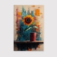 thumbnail image 2 of Sunflower Flower Canvas Wall Art 8x12 inches - Antique Sunflower Flower Floral Canvas Print Botanical Wall Decor for Neutral Interior, 2 of 5