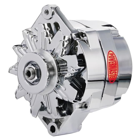 Powermaster  100A 1-Wire Street Alternators for GM, Chrome