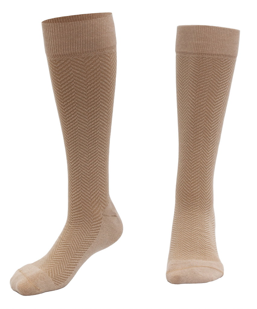 Graduated Compression Chevron Dress Socks for Men & Women | MDSOX 15-20 ...