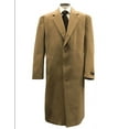 thumbnail image 2 of Mens Dress Coat Chocolate Brown Topcoat Overcoat 45inch Single Breasted 3 Button Style Wool & Cashmere, 2 of 2