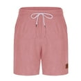 thumbnail image 7 of Havenre Men's Corduroy Shorts Lightweight Casual Elastic Waist Drawstring Lightweight Summer Beach Shorts with Pockets Pink XL, 7 of 7