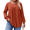 Orange, variant on Womens Plus Size Tops Long Sleeve T-Shirts Crew Neck Flowy Tunic Fall Casual Loose Blouse